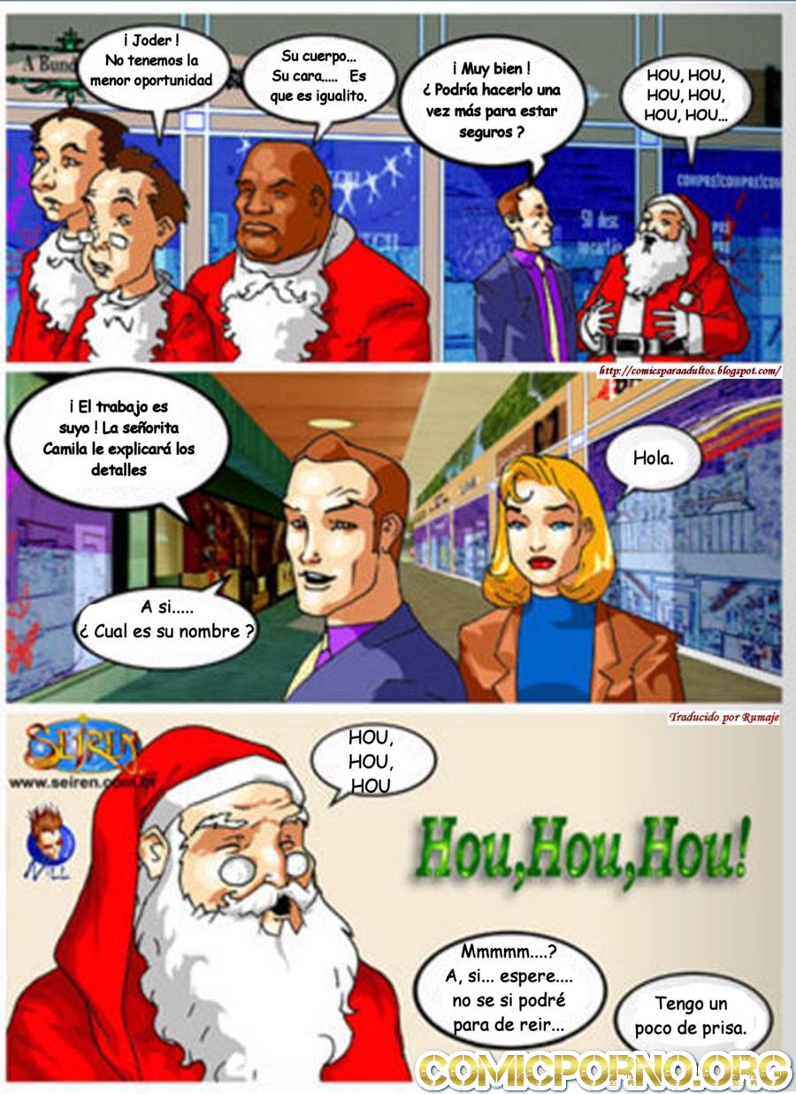 Comics XXX Papa Noel entrega regalo especial (Mujer cornuda)