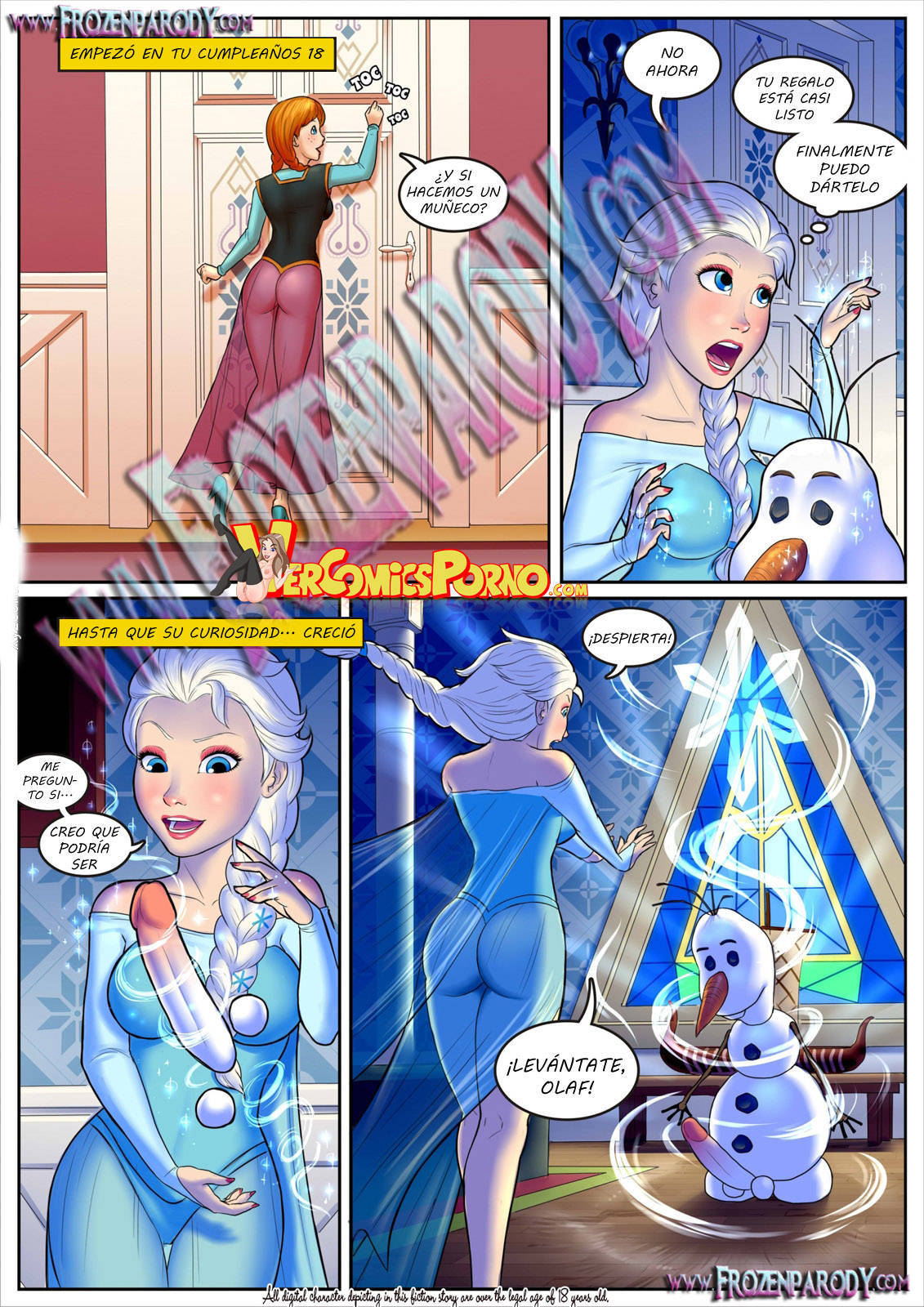 ComicsParodiaXXX: La Rebelión Sexual de Elsa Parte 1,2,3 y 