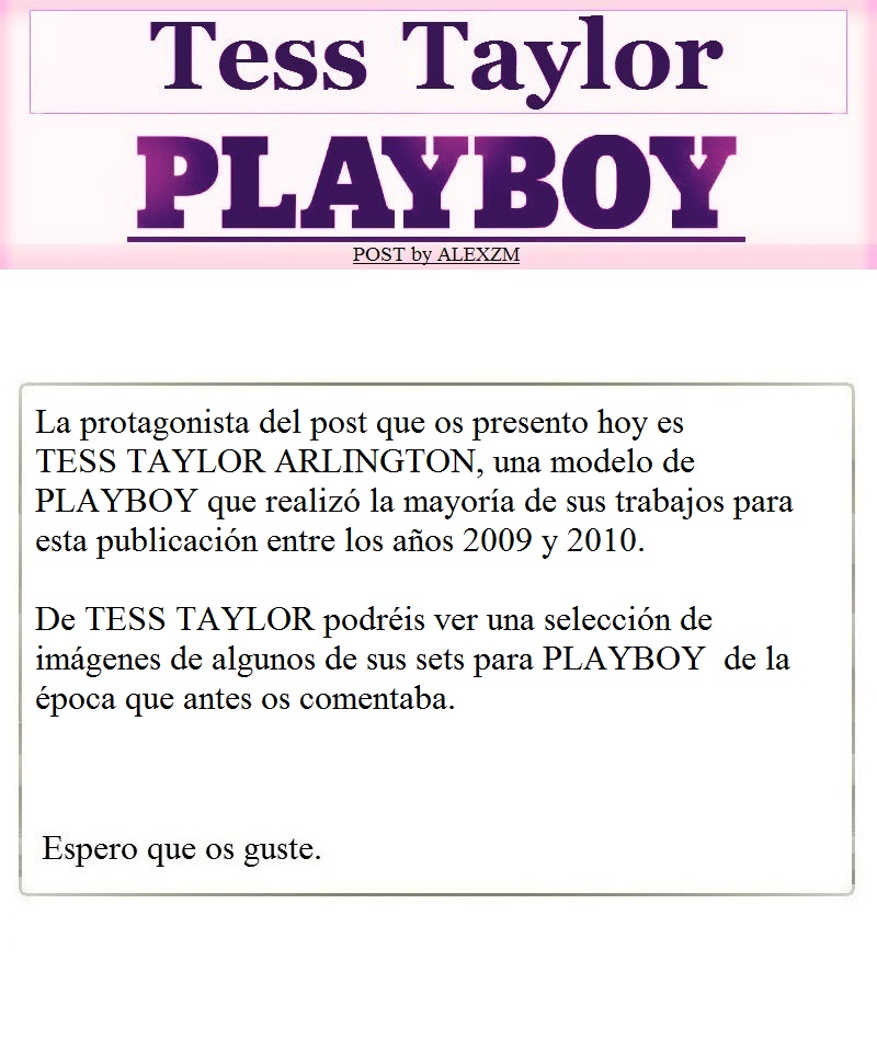Tess Taylor. Playboy.