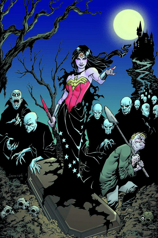 Homenaje a Buffy la Cazadora de Vampiros en WONDER WOMAN #35 por Aaron Lopresti