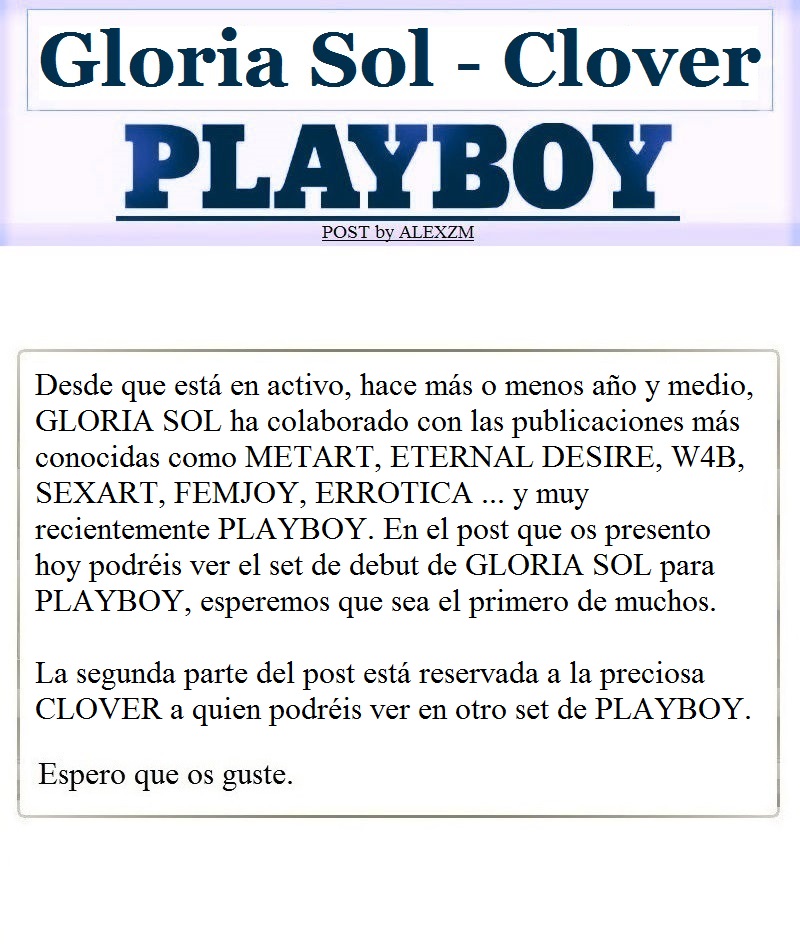 Gloria Sol y Clover. Playboy.