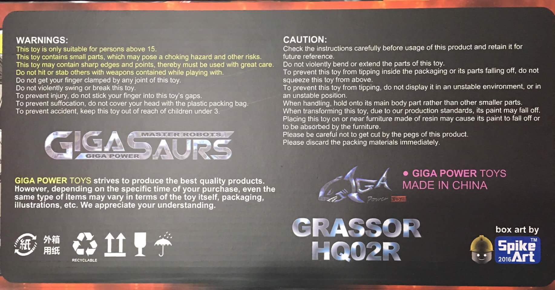 [GigaPower] Produit Tiers - Jouets HQ-01 Superator + HQ-02 Grassor + HQ-03 Guttur + HQ-04 Graviter + HQ-05 Gaudenter - aka Dinobots - Page 4 VNEKZWD2